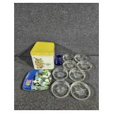 Glass Coasters, Tin Coffee Box