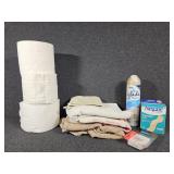 Hand Towels, Toilet Paper, Glade Spray, Bandaids