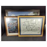 Lighthouse Scene, Fish Wall Decor