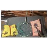 Life jackets, fishing net