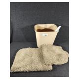 Trash Bin, and Bath Matt