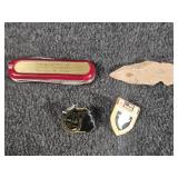 Arrowhead, Pocket Knife, Pins