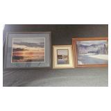 Sunset, church, stream pictures