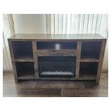 Wooden Fireplace TV Stand