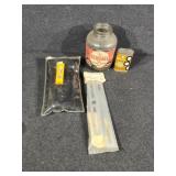 Glass Oil Jar, License Plate Holder,