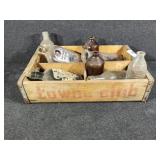 Wooden Bottle Crate with Bottles