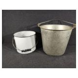 Metal bucket, enamel bucket