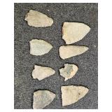 Various rocks, arrowheads