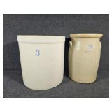 2 Stoneware Crocks