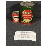 Tin Cans, Veedol Motor Oil & Sinclair Opaline