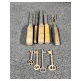 Ice picks, skeleton Keys