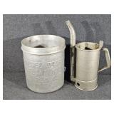 Genesee Dairy Metal Bucket, Huffman Oil Can