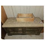 Lane cedar hope chest, wooden crate