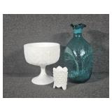 Milk Glass Candy Dish, Fenton Milk Glass