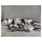 T-Fal Saucer Pans (3) And Pots