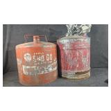 Metal gas cans, (2)