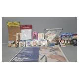 Drawing paper, Glitter Glue, erasers, spools,