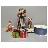 Holiday Figurines and Ribbon