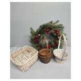 Wreath and Baskets