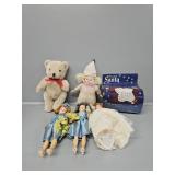 Bride Dolls, Small Teddy Bear, Clown Doll