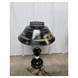 Mid Century Black & Gold Toned Metal Lamp