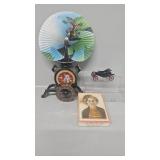 Shirley Temple Stationary set, hand fan, car,