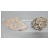 Rose quartz, Calcite, various rocks