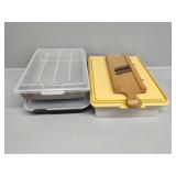 Mandolin, Plastic Dish with Lids, Baking Pans