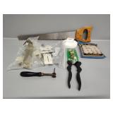 Hand Saw, Bravura Hooks, Rigid Door Stop, Flet