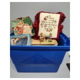 Tote with Christmas Decorations