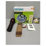 Dymo Label Maker, Coleman Flashlight, Tape Measure