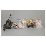 Music box, angel with trumpet, harvest decore