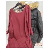 Woman Jackets (1) Large (1) XL and Size 18 Dress