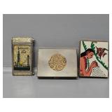 Sanfrancisco Compact, Hawaii Compact, Gold Toned