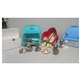 Fairy figurines, smooth rocks, doll molds, watch