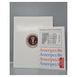 1986 Presidential Mint Set with Stamps