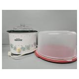 Rival Crock Pot Slow Cooker, Plastic Cake Carrier