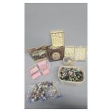 Doll molds, tin, doll furniture,  marbles,