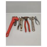 Pipe Wrench, Vise Grip, Crescent Wrench