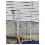 Push Broom, Shovel, Post Hole Digger