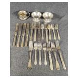 Silver on Copper Creamer Dish, Roger