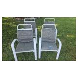 Metal patio chairs with cushions