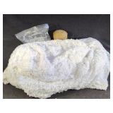 White Drapery, Burlap Ribbon