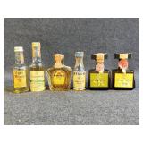 Mini alcohol bottles with contents