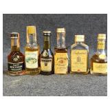 Mini alcohol bottles with contents
