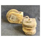 Metal and Wooden Pulleys