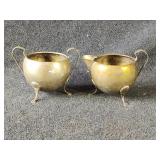 Sterling Silver Creamer and Sugar Dish