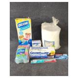 Foam Plates, Small Dixie Cups, Toothbrushes,