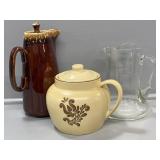 All Vintage- Hull Pottery Pitcher, Pfaltzgraff,