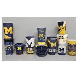 University of Michigan cups, and koozies